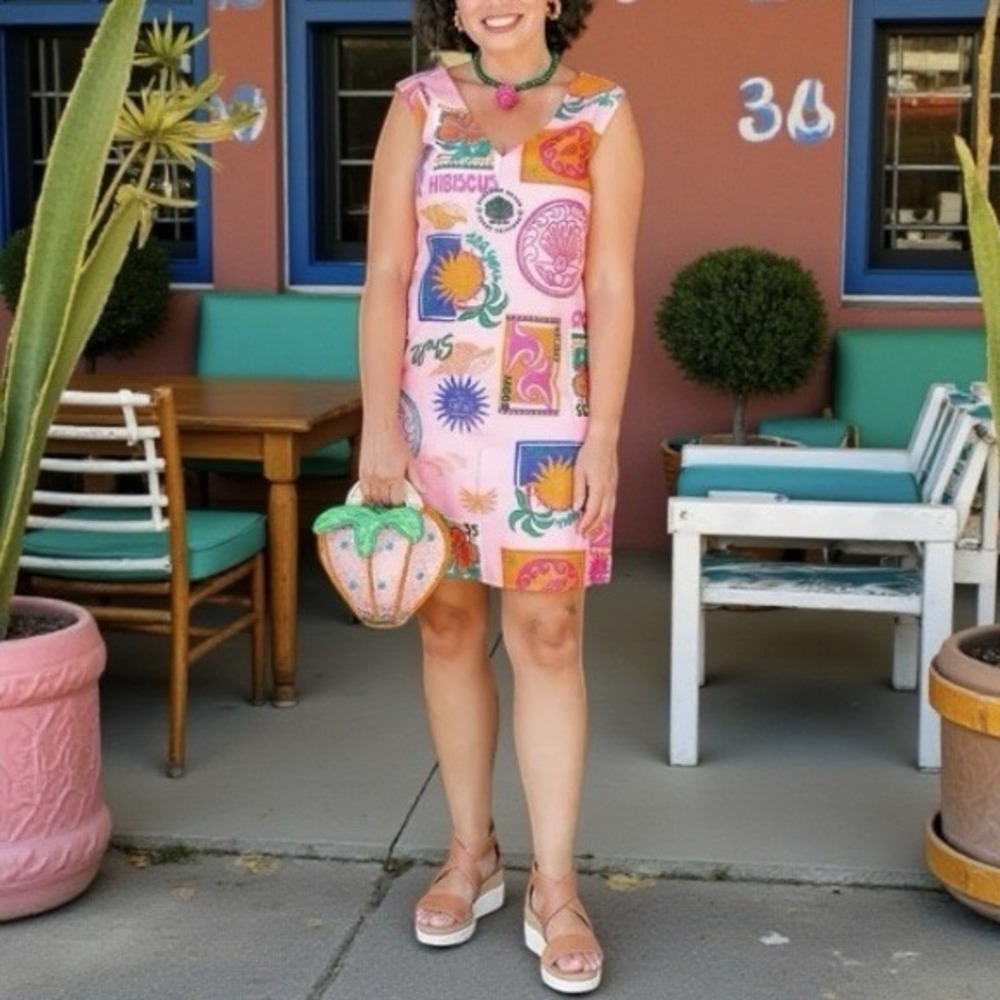 Anna Cate Kaylor Mini Dress Coral‎ Conversation NWT Sz L